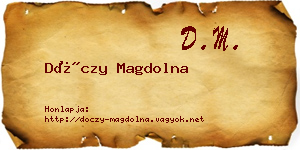 Dóczy Magdolna névjegykártya