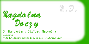 magdolna doczy business card